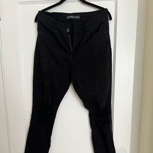 Express high waisted ripped legging / jeans size 10